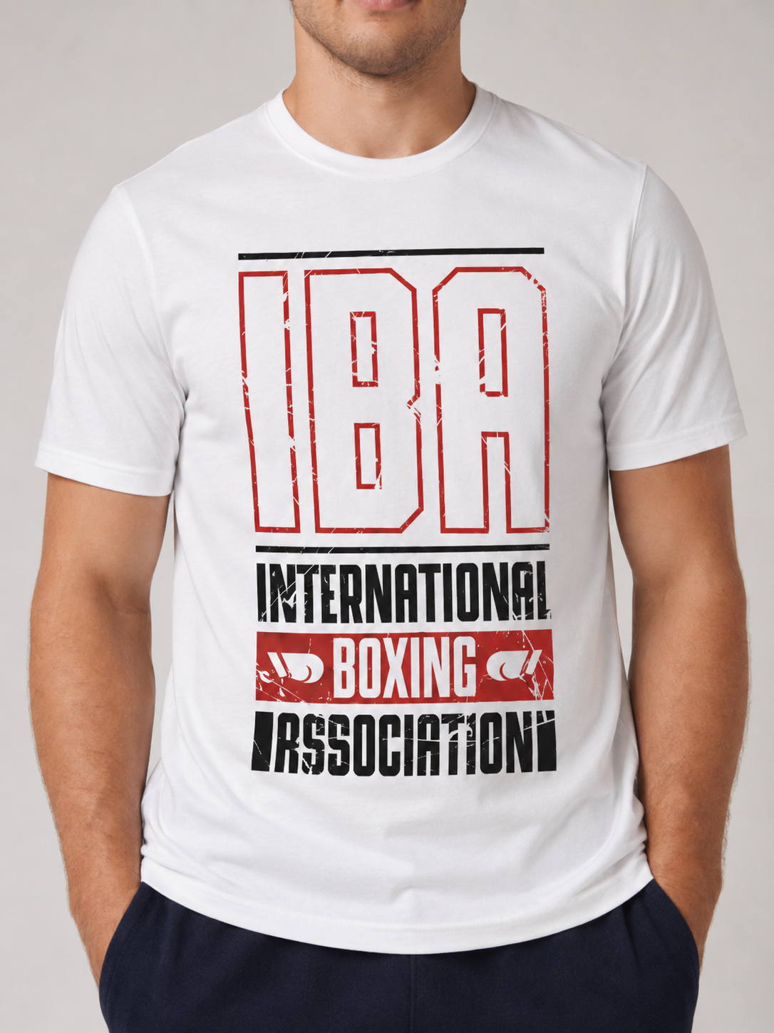 Футболка с надписью IBA белая