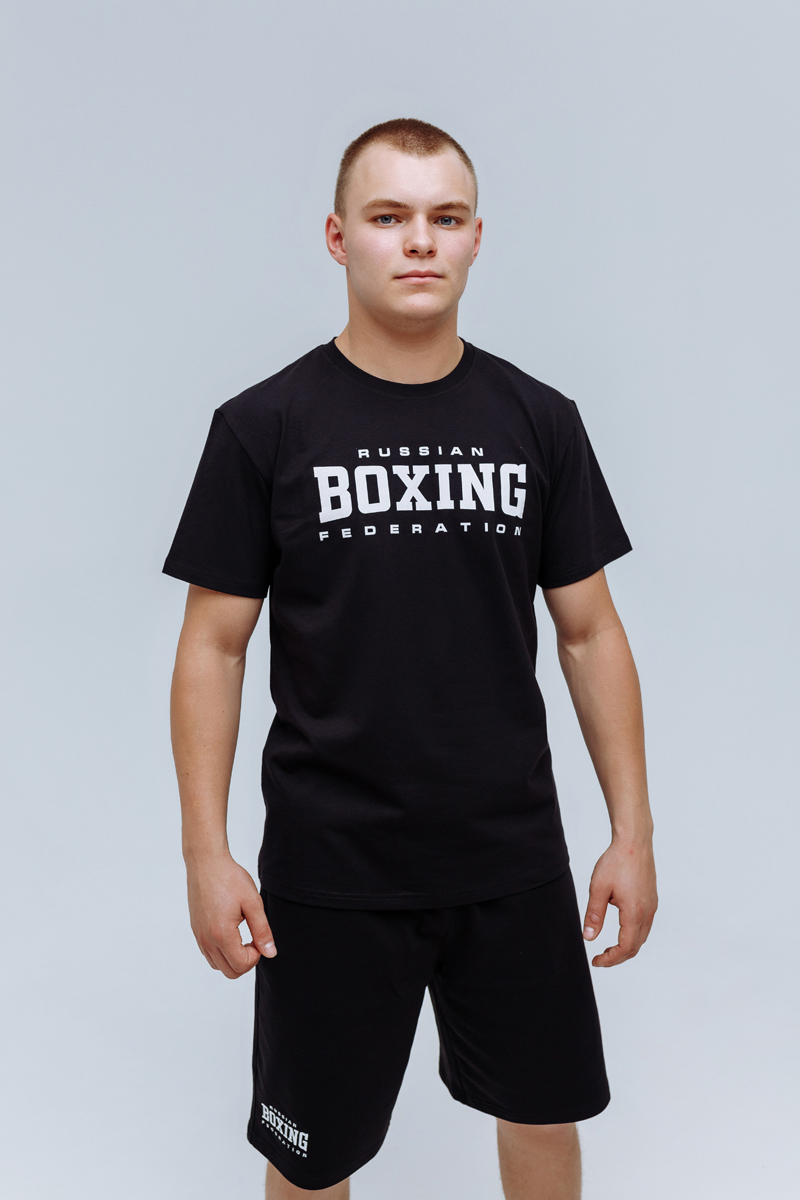 Футболка с принтом BOXING черная